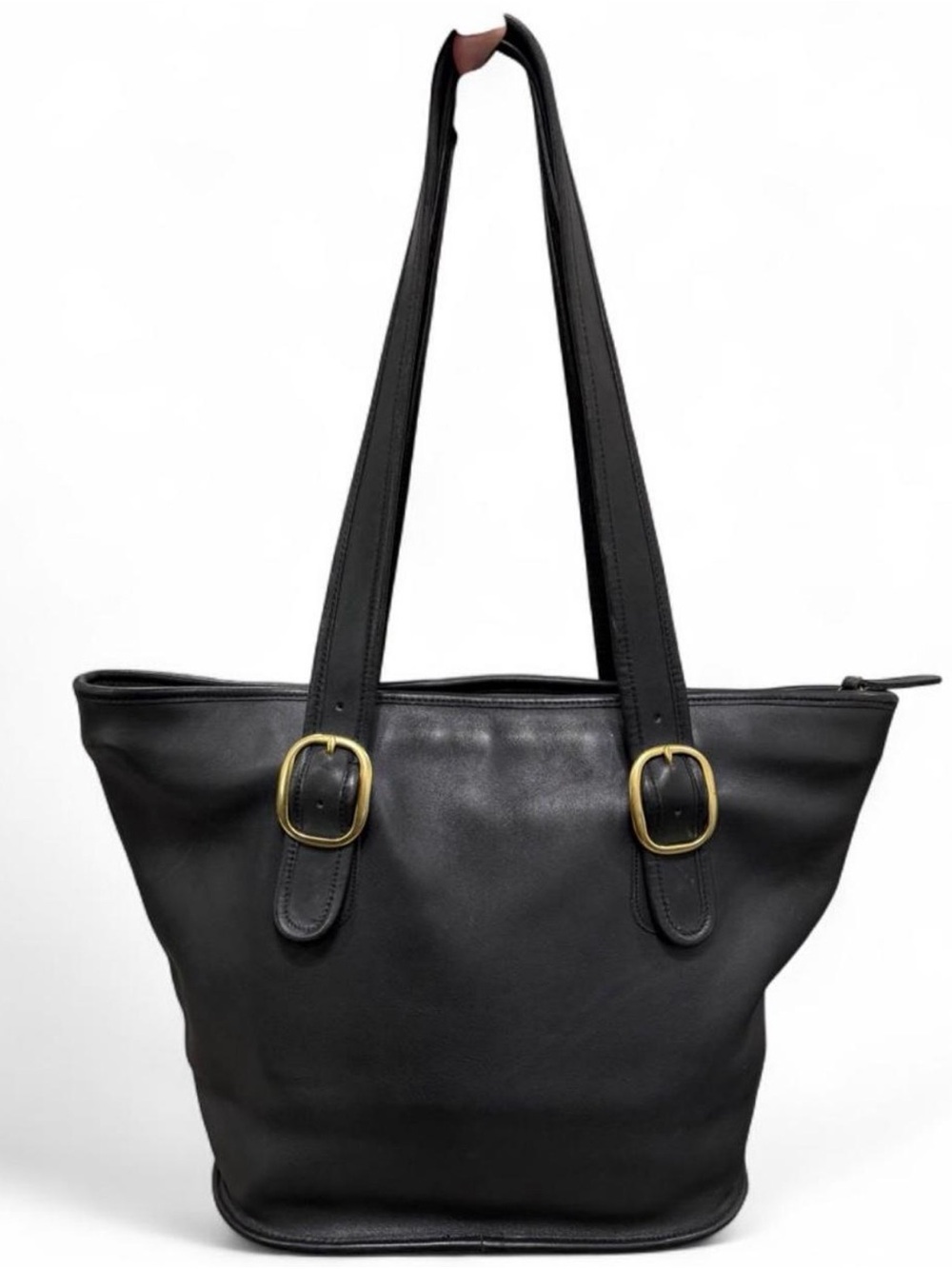 Vintage Coach Buckle bag black leather shoulder bag